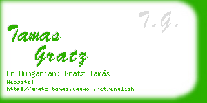 tamas gratz business card